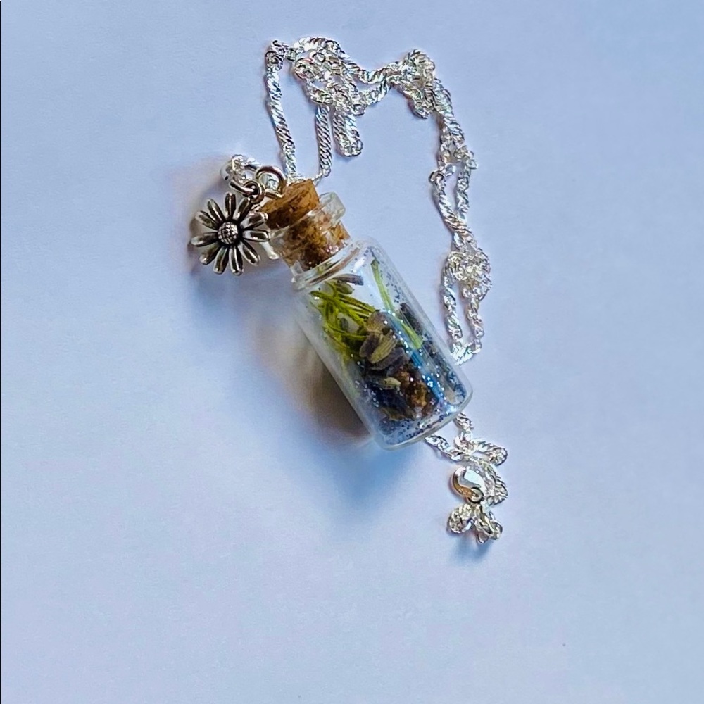 Lavender Real Silver Necklace 🌸 HANDMADE